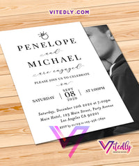 Minimalist Engagement Party Invitation