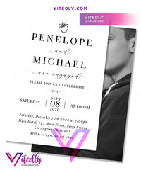 Minimalist Engagement Party Invitation