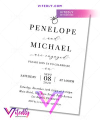 Minimalist Engagement Party Invitation