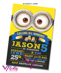 Minions Birthday Invitation