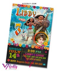 Moana Birthday Invitation