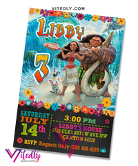 Moana Birthday Invitation