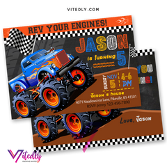 Monster Truck Invitations