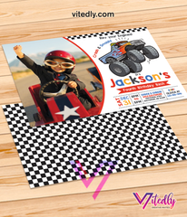 Monster Truck Invitation with Photo