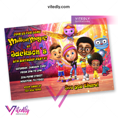 Motown Magic Invitation, Motown Magic Birthday Invitation