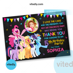 My Little Pony Thank you card