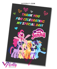 My Little Pony Thank you card