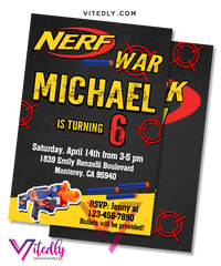 Nerf Wars Invitation