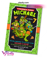 Ninja Turtles Birthday Invitation
