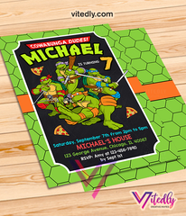 Ninja Turtles Birthday Invitation