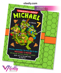Ninja Turtles Birthday Invitation