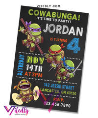 Ninja Turtles Birthday Invitation
