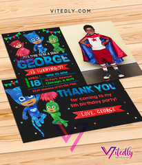 PJ Mask Invitations