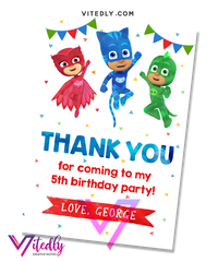 PJ Mask Thank you card