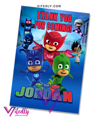 PJ Mask Thank you card