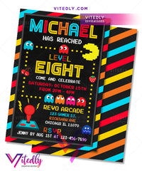 Pacman Invitations, Arcade Invitation