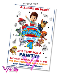 Paw Patrol Invitation