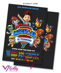 Paw Patrol Birthday Invitation