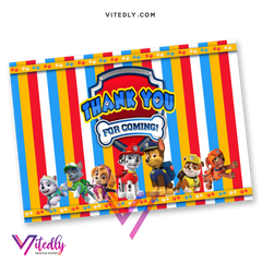 Paw Patrol Thank you card