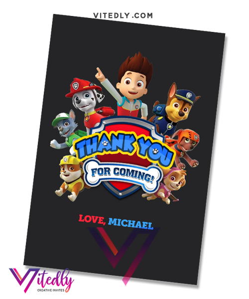 Paw Patrol Offizielle Geburtstagskarte „Thank You Teacher“ – Inkl. Umschlag, 17,8x12,7 Cm