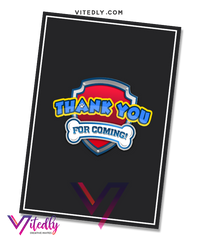 Paw Patrol Thank you card