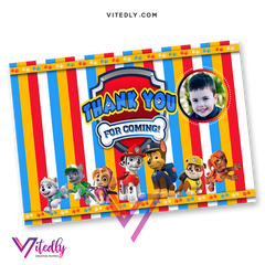 Paw Patrol Thank you card