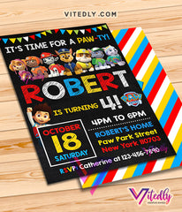 Paw Patrol Birthday Invitation