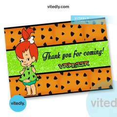 Pebbles Flintstone Birthday Invitation | Flintstones Invitation