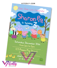 Peppa Pig Birthday Invitation