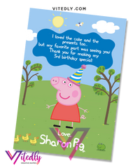 Peppa Pig Thank you card