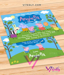 Peppa Pig Invitations, Peppa Pig Birthday Invitations, Peppa Pig Party Invitations