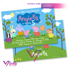 Peppa Pig Invitations, Peppa Pig Birthday Invitations, Peppa Pig Party Invitations