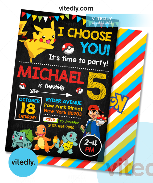 Pokemon Invitation