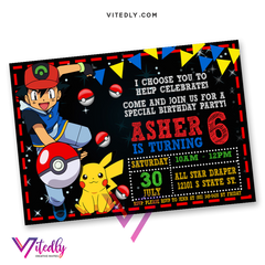 Pokemon Birthday Invitations