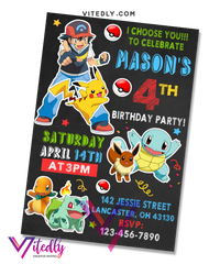 Pokemon Birthday Invitation