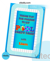 Pool Thank You Card