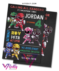 Power Rangers Invitation