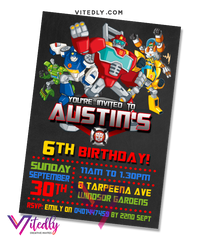 Rescue Bots Birthday Invitation