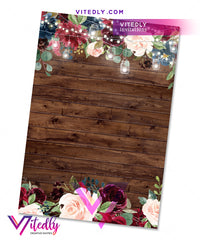 Rustic Wood Bridal Shower back design