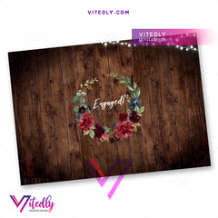 Rustic Wood Engagement back design