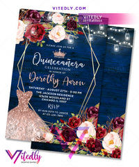 Rustic Quinceanera Invitations