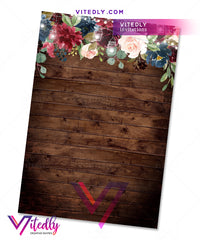 Rustic Wood Confirmation back design