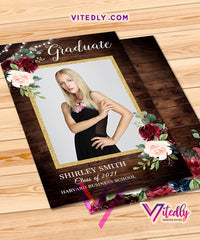 Rustic Wood Graduation Announcement