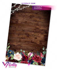 Rustic Wood Graduation Announcement back design