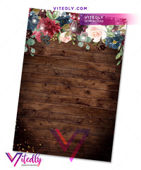 Rustic Wood Graduation Party back design