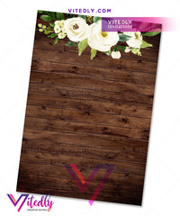 Rustic Wood Girl Baptism back design