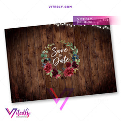 Save the date back design