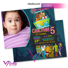 Scooby Doo Birthday Invitation with Photo
