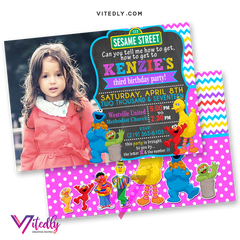 Sesame Street Birthday Invitations