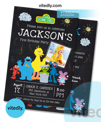 Sesame Street Invitation, Sesame Street Birthday Invitation